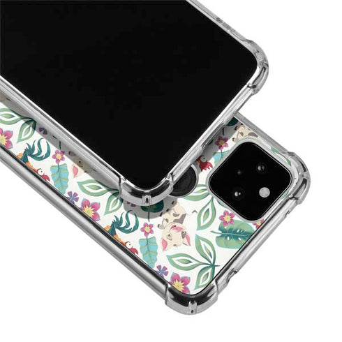 Disney Princess Moana Pua and Heihei Pattern Google Pixel 5a 5G Clear Case